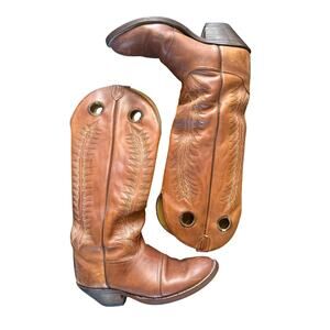 Men’s Tony Lama Vintage Leather Brown Chestnut Cowboy Boots size 12